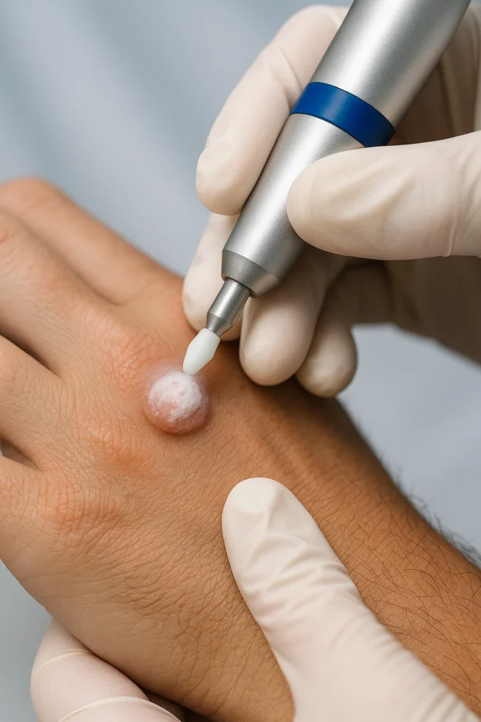 example of wart removal Melksham using cryopen