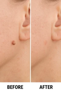 Skin tags removal Melksham before and after