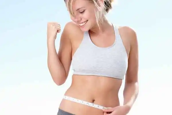 woman happy after fat reduction treatment Melksham