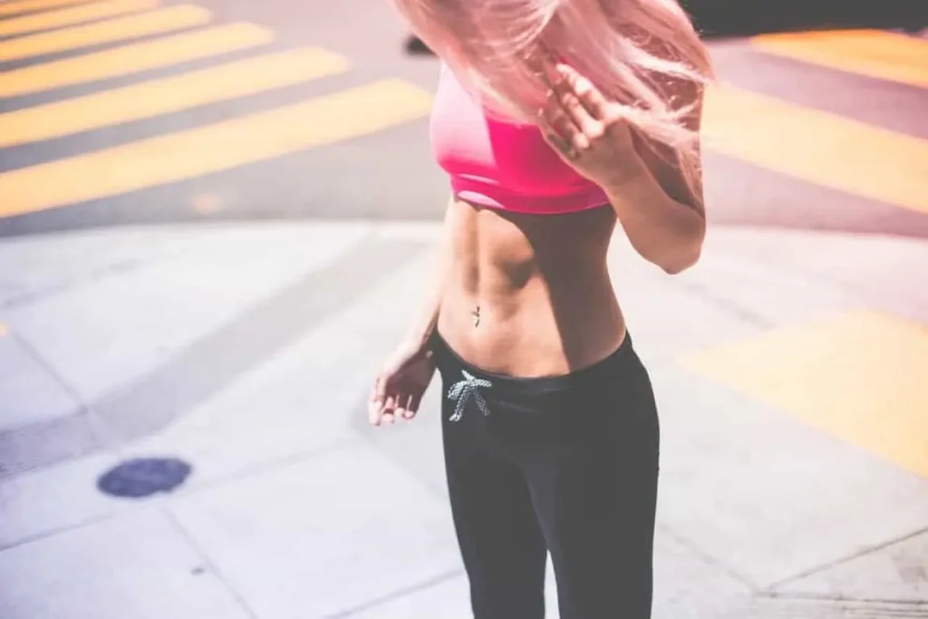 Woman with toned stomach after LA-EMS Body Sculpting Treatment Melksham