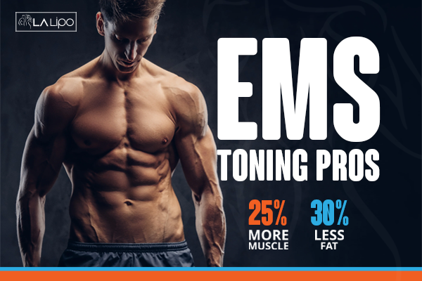 Image of man with sculpted stomach showing the fat loss and muscle gain of LA-EMS Body Sculpting Treatment Melksham