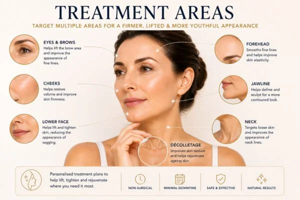 Areas of treatment for the ultimate lift tighten treatment Melksham