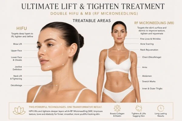 Areas of the body that can be treated - ultimate skin tighten treatment Melksham